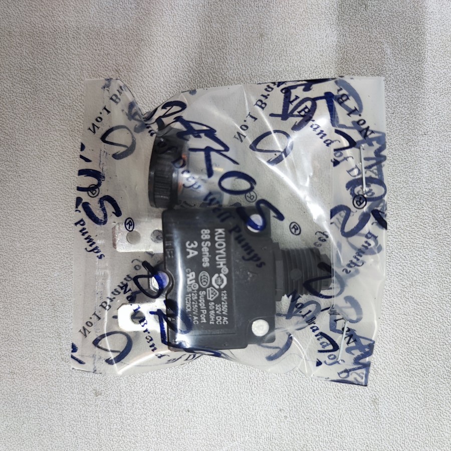 Overload pompa air submersible 3A Kuoyuh Drakos 88 series | 3 Ampere