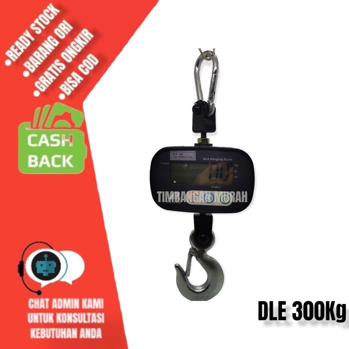 Pengukur Timbangan Gantung Digital Dle 300Kg/ Timbangan Gantung Digital 300Kg