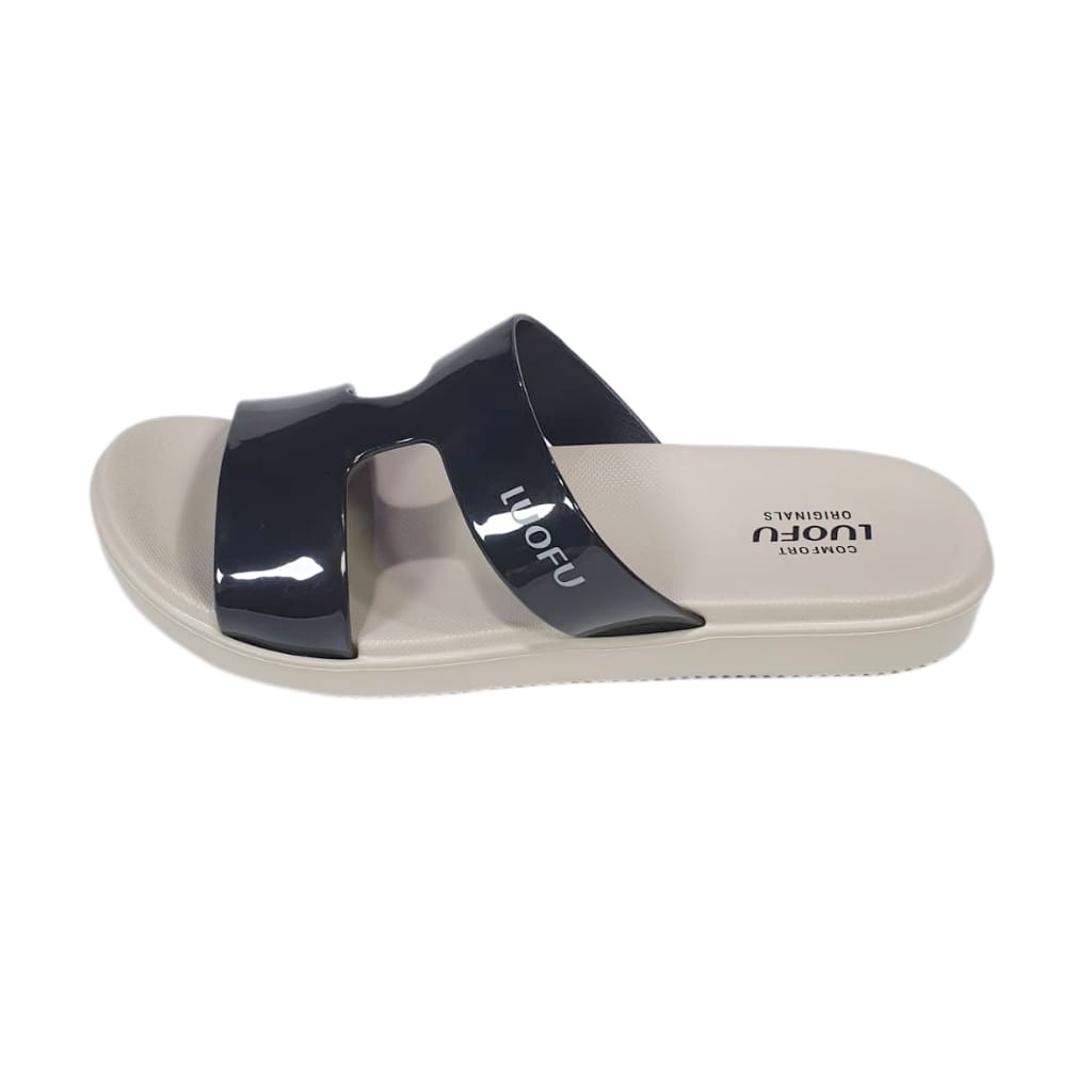 LUOFU ORIGINAL jelly sandal karet empuk murah selop wanita slop murah cewek import E7190BW6W