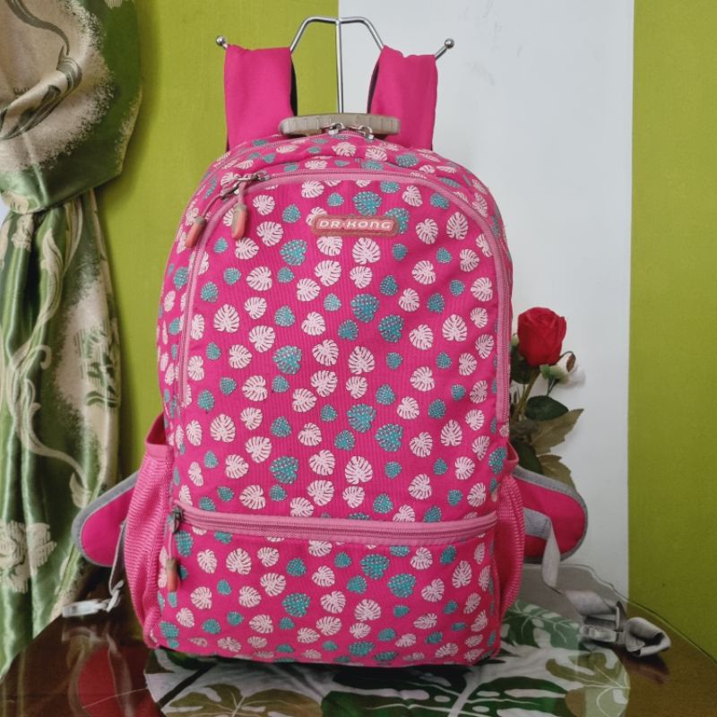 tas ransel sekolah Dr Kong Bag Pack Sweety Pink Preloved keren