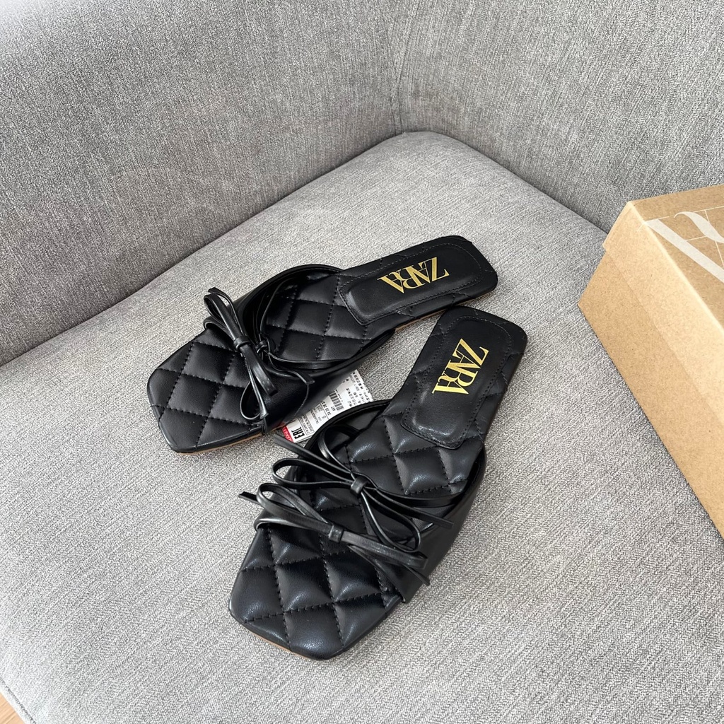 SANDAL WANITA ZS-3781 FLAT BLACK