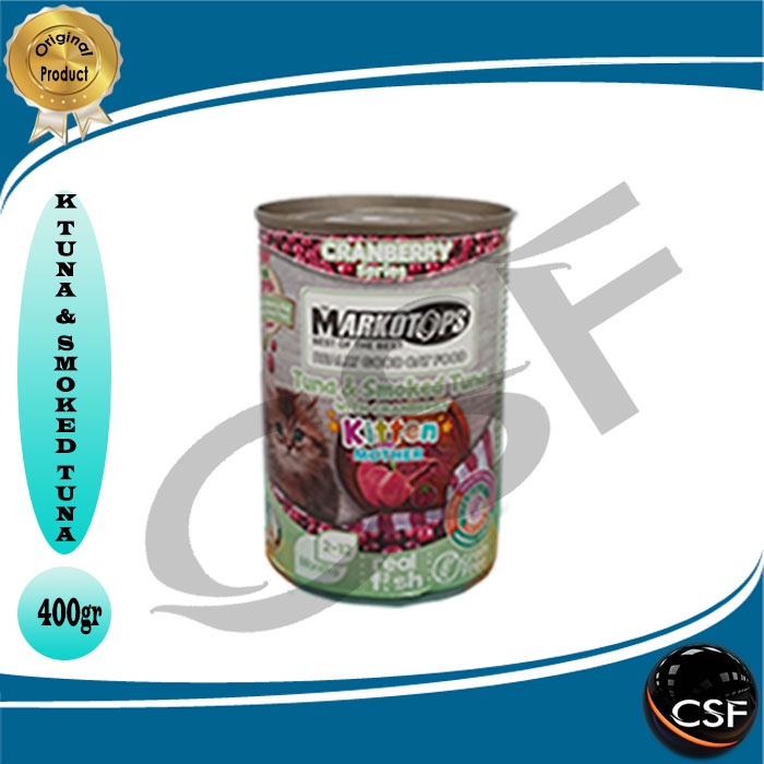 Markotops Kaleng 400gr Makanan Kucing with Goat Milk 1DUS ( GRAB GOSEND )