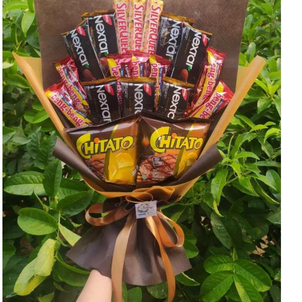 

7.7 Terlaris (B) Buket SNACK COKLAT SILVERQUEEN SERBA COKLAT 28gr/paket/bingkisan Snack Ulang Tahun/Ultah/ Wisuda/Kado/Hadiah