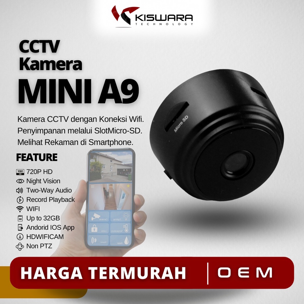 Smart A9 WIFI Battery Mini Camera [HDWIFICAM]