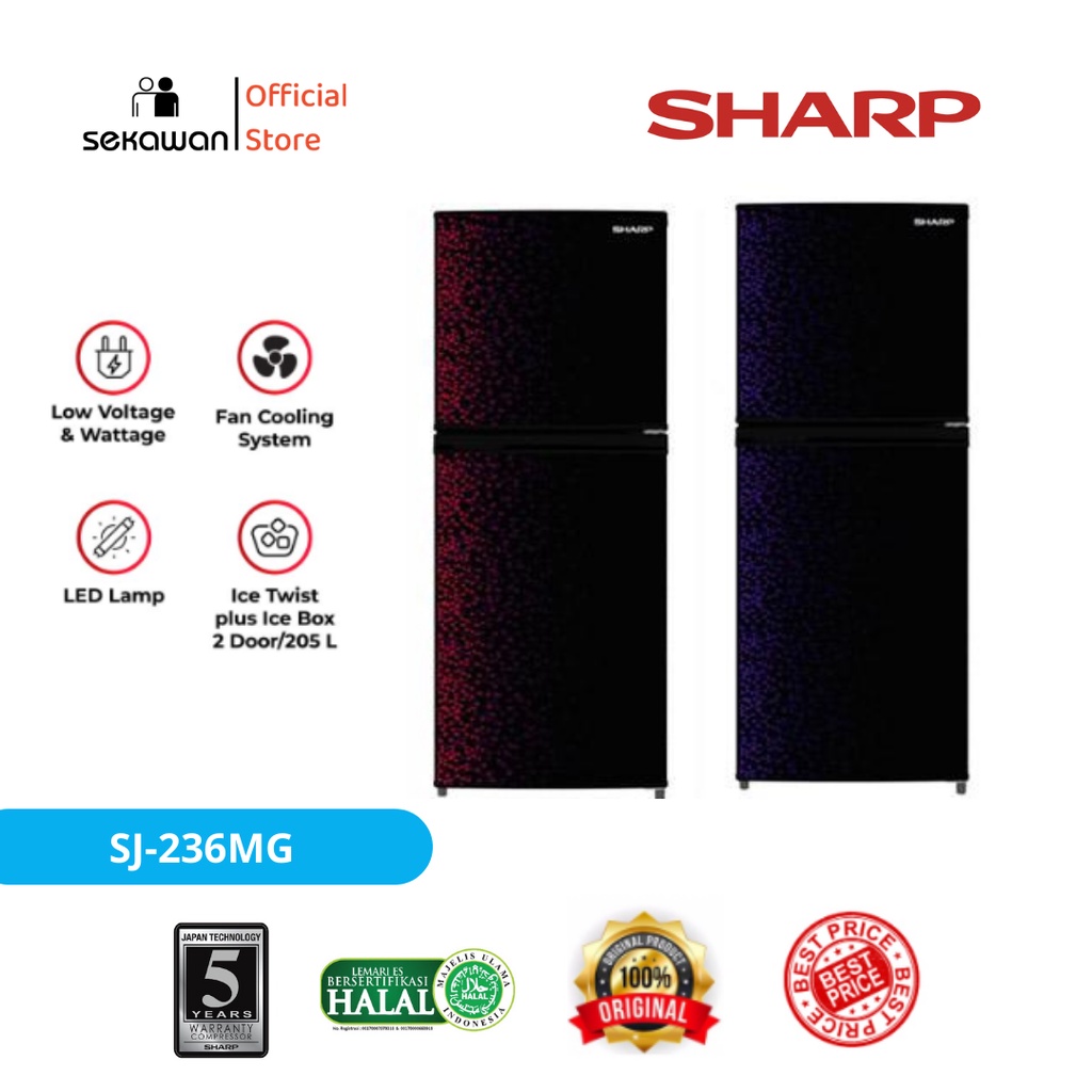 Kulkas 2 Pintu SHARP SJ-236MG