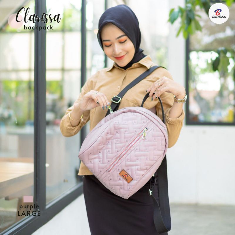 Biru Tsabita Tas Ransel Clarissa Bordir WaterProf
