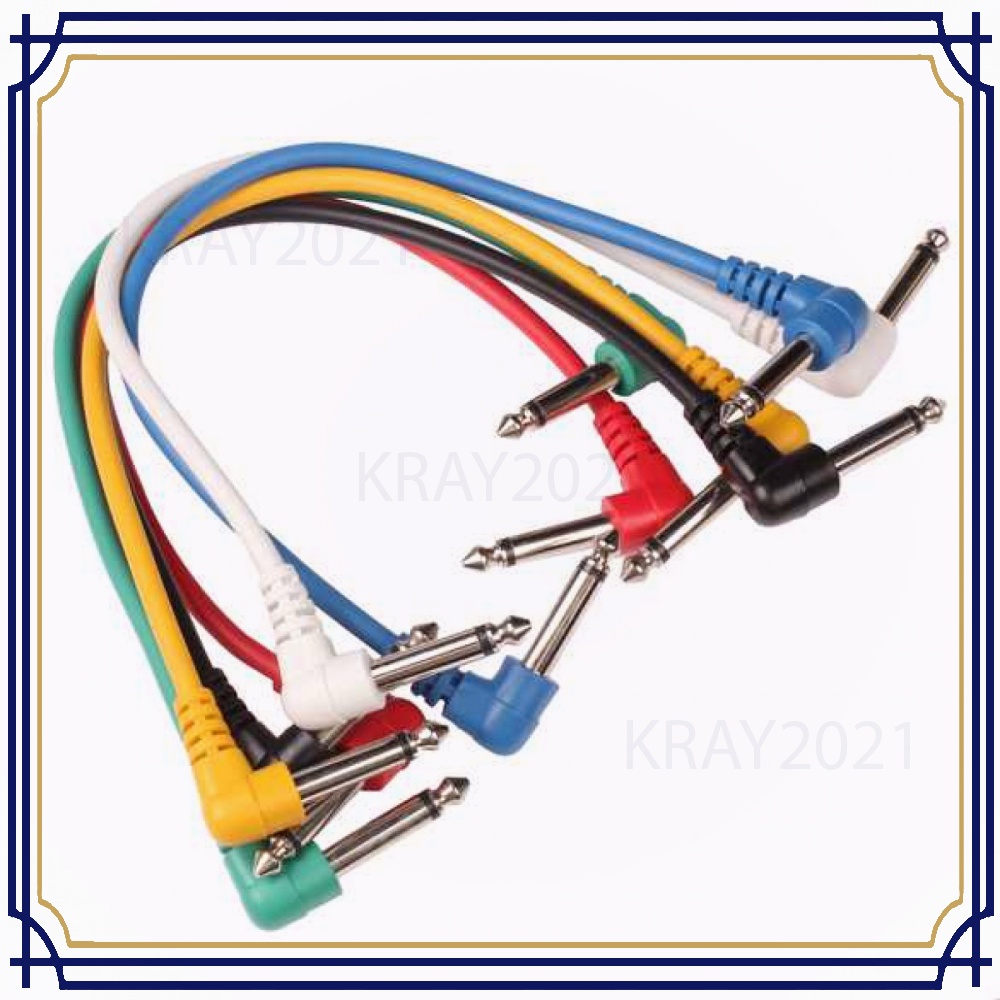 Kabel Gitar L Angle Untuk Pedal Efek Gitar 6 PCS -CV128