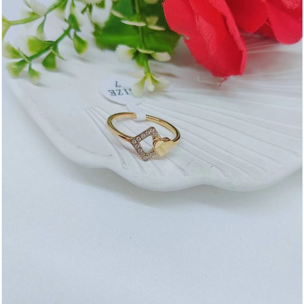 Cincin Titanium Permata Cantik Perhiasan Wanita Jewelry K015/016/017/018