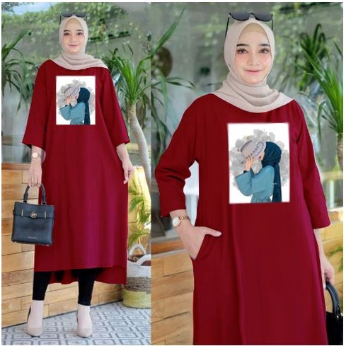 FC - LONG TUNIK HIJAB TUNIK WANITA TERBARU 03 DTF