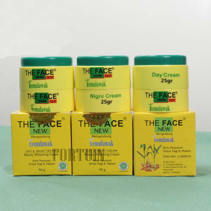 3 PCS - Cream Temulawak THE FACE - CREAM PEMUTIH WAJAH TEMULAWAK