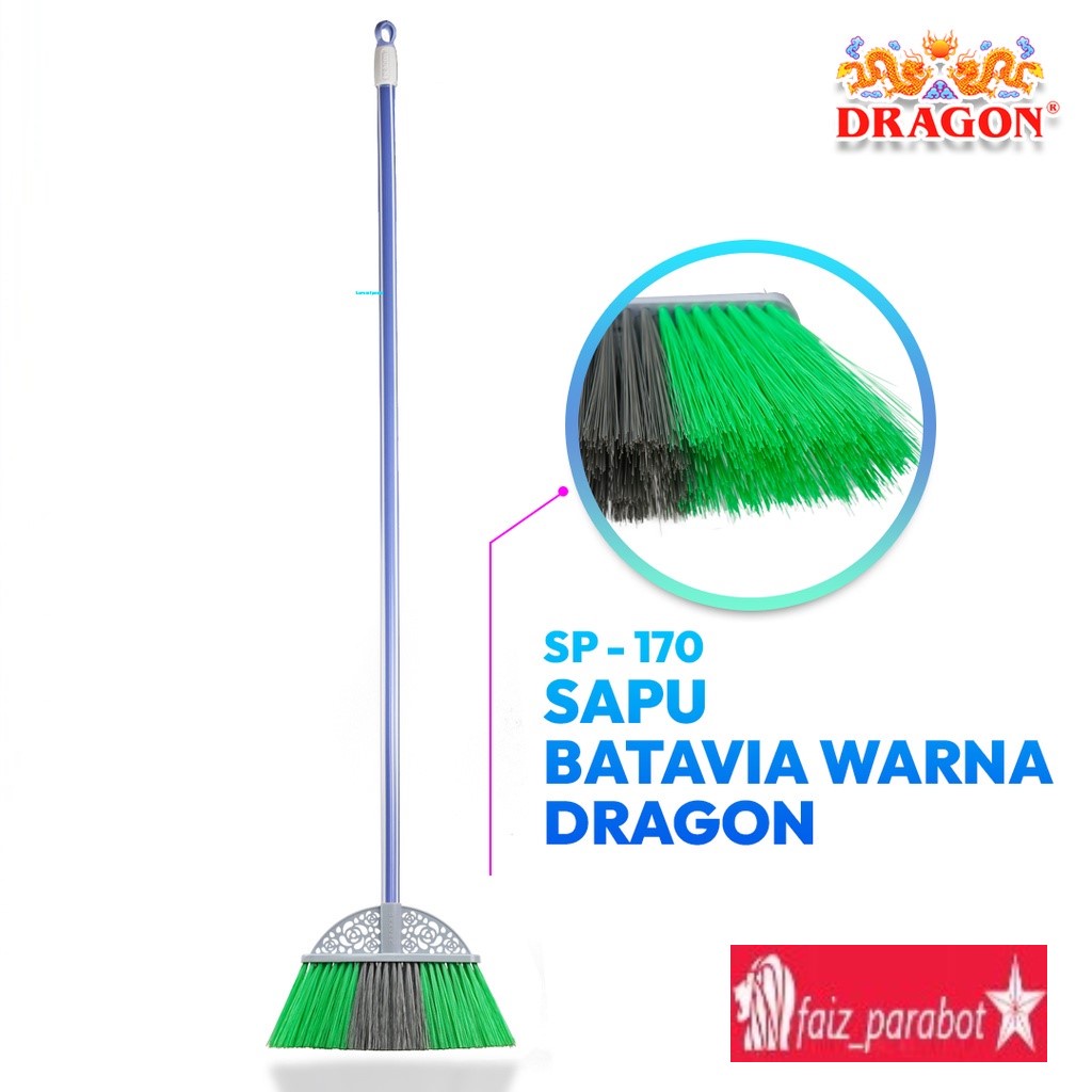 Sapu Nylon Batavia (warna) + Gagang Dragon Sapu