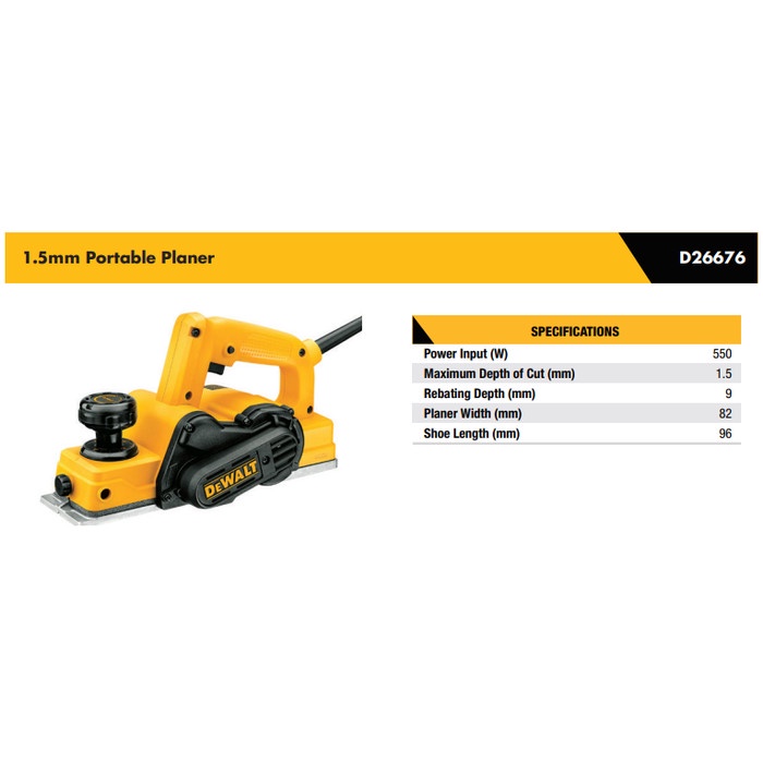 Mesin Serut/Ketam Portable Planer Dewalt D26676