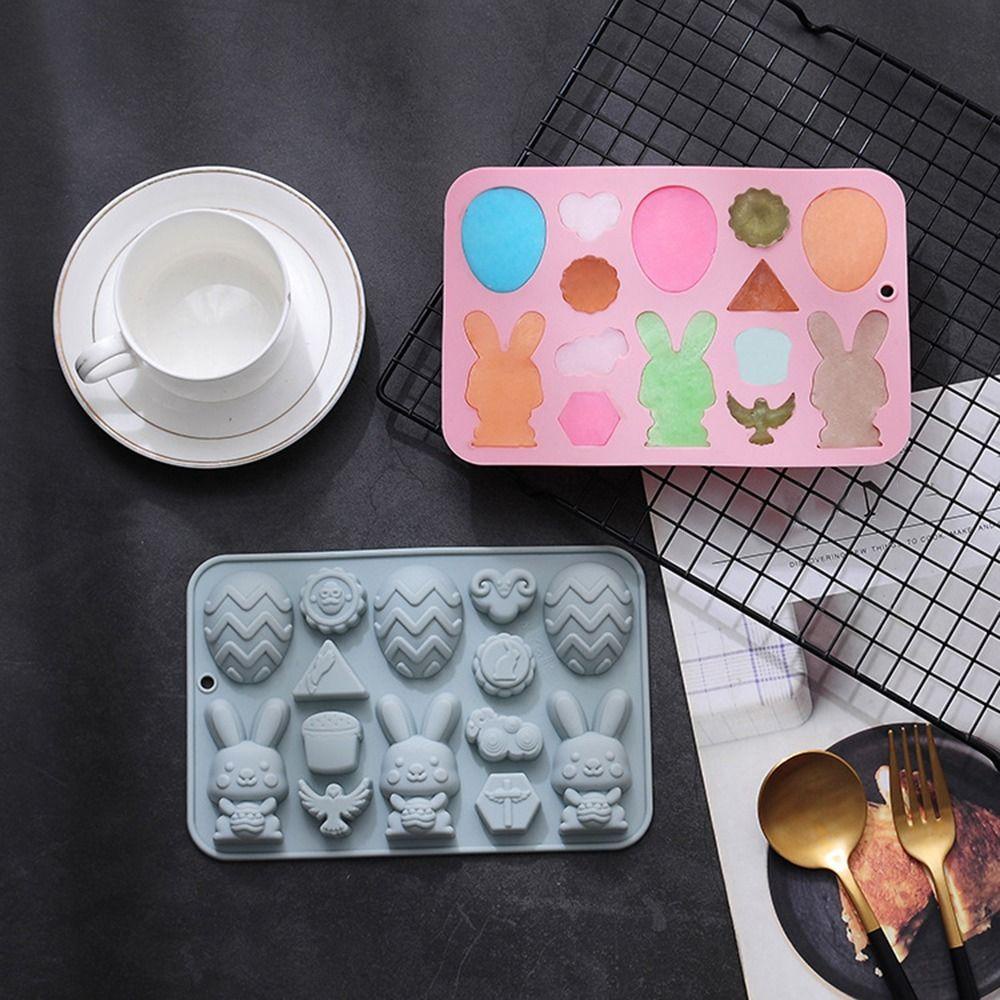Top Easter Cetakan Silikon Alat Baking Cetakan Sabun Loyang 14rongga