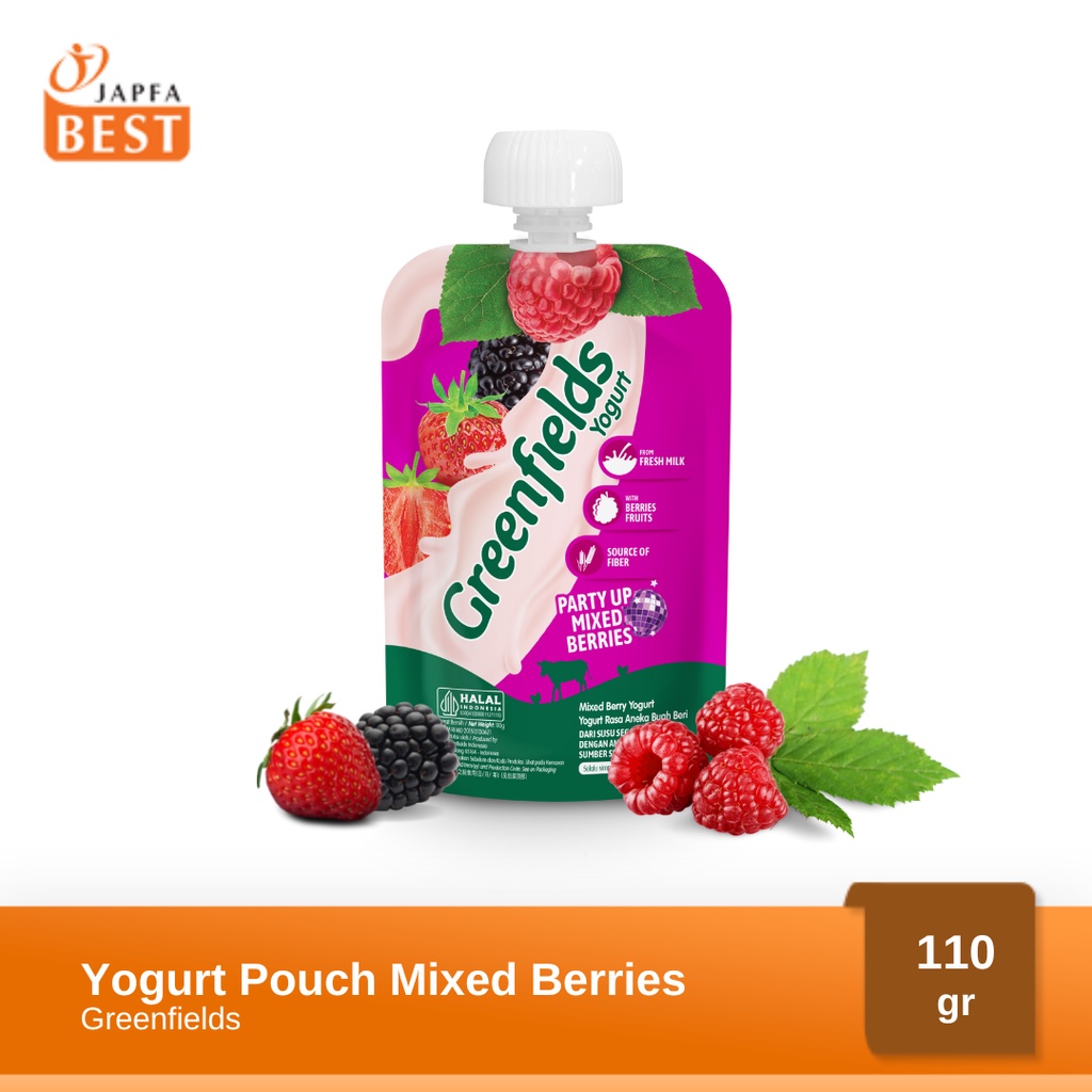 Greenfields Yogurt Pouch Mixed Berry 110gr