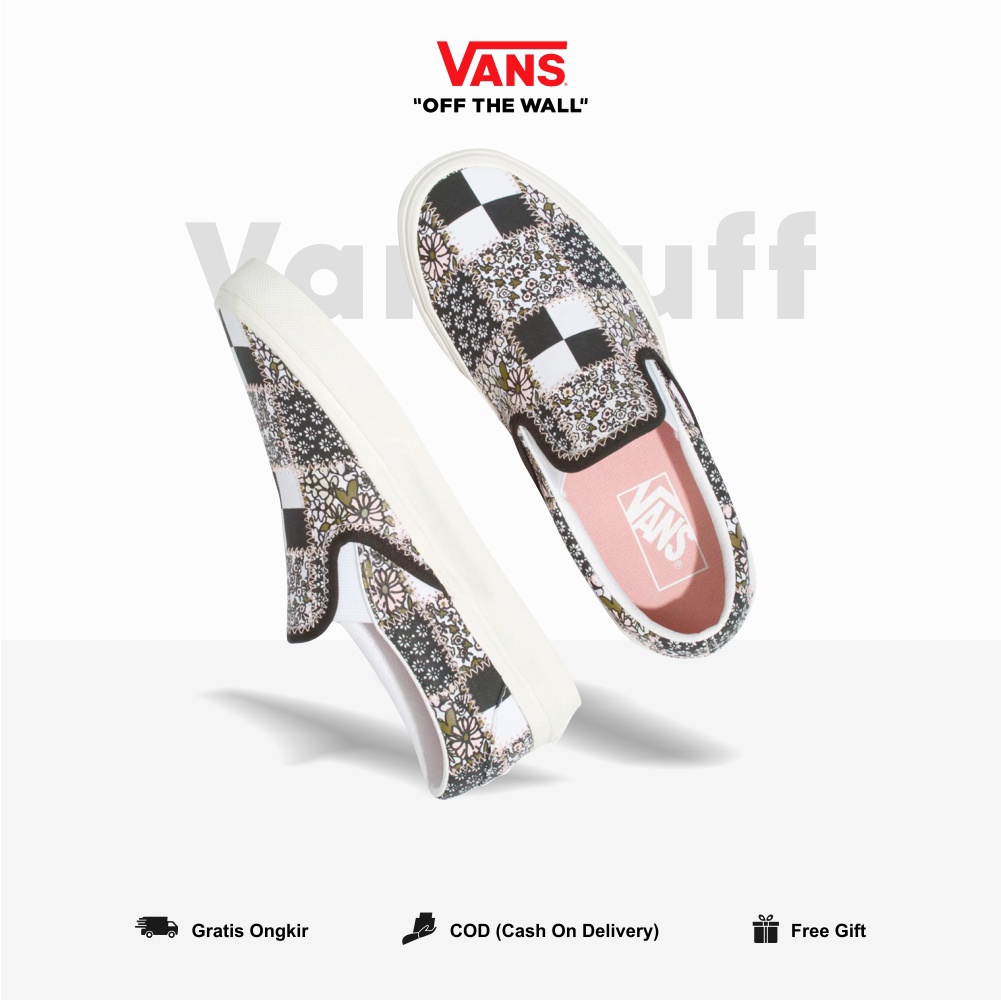 Vans Slip On Floral Patchwork Original 100% BNIBWT Wanita Global Market Authentic Guarated Vanss Slipon Ori Motif Pink Bunga