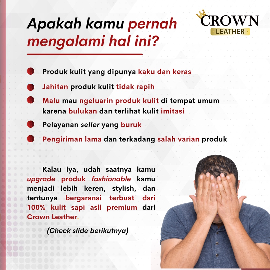 Dompet Panjang Pria Kulit Sapi Asli 100% BILFOLD WALLET Fashion Cowok Original Muat HP Android dan Uang Tunai Slot Kartu Banyak by Crown Leather CrownLeather Store