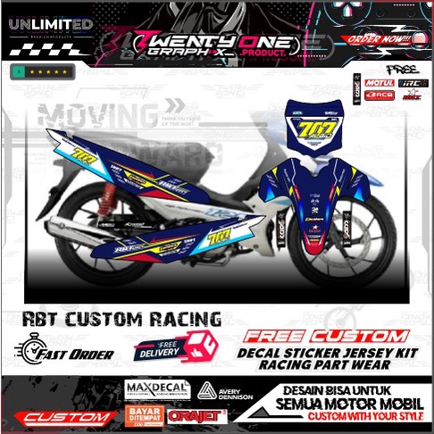 Rbt decal smash stiker kekinian ⭐JUPITER VEGA NEW trail REVO full body dekal bebek std gtx trabas ve