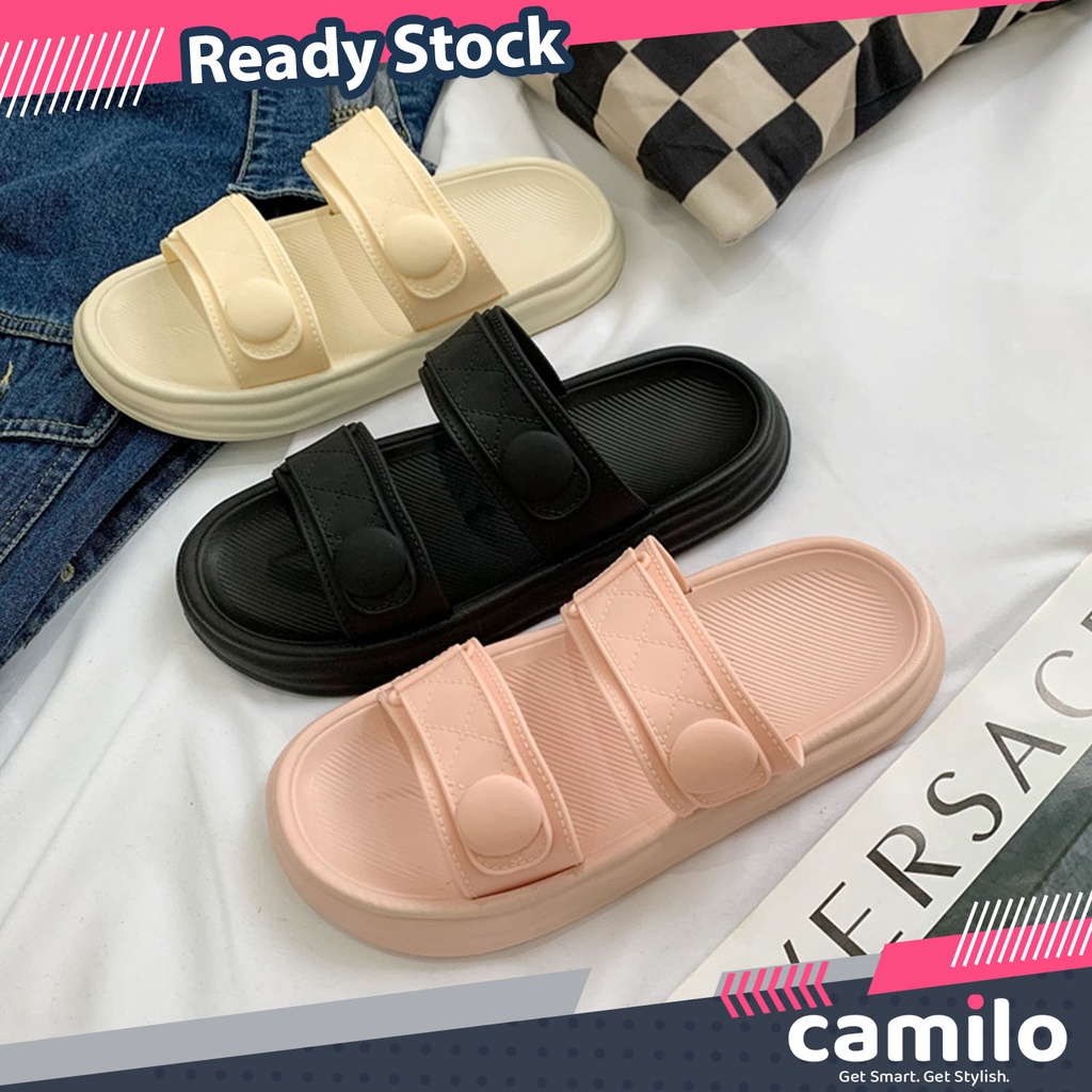 ☀CAMILO☀ Sandal Wanita Cool Fashion Women Sandal / Sandal Fashion Wanita / Slip Sandal Cewek Sandal Import  SF26