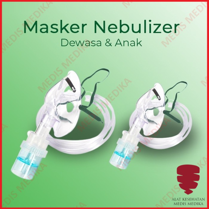 Masker Nebulizer Dewasa OneHealth Nebuliser Mask Alat Bantu Pernapasan Napas Pernafasan Nafas Uap Adult L Large