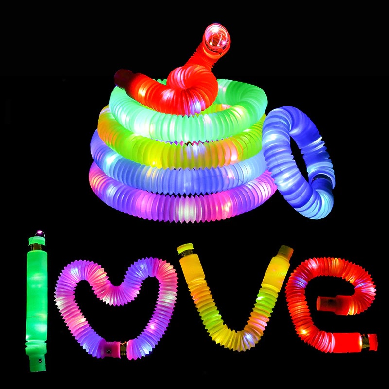 Mainan anak Viral CEV Light Up Pop Tubes Pop LED Pipes