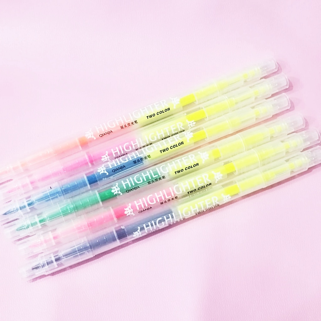 [ORGM] Alat Tulis Kantor Perlengkapan Sekolah Stabilo highlighter Dual Tip 1 set 6pc