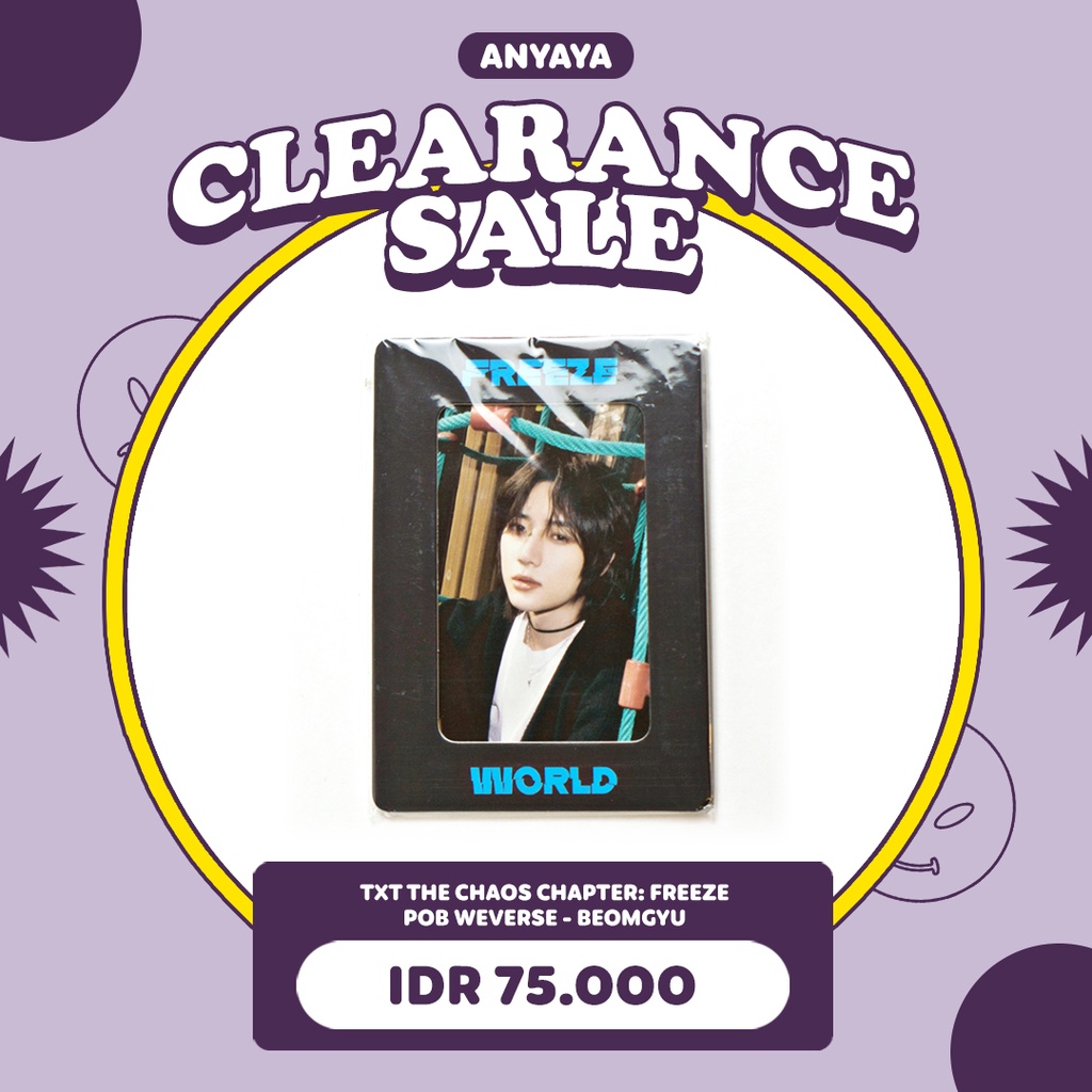 [READY STOCK] TXT TOMORROW X TOGETHER THE CHAOS CHAPTER: FREEZE POB BENEFIT WEVERSE BEOMGYU PHOTOCAR