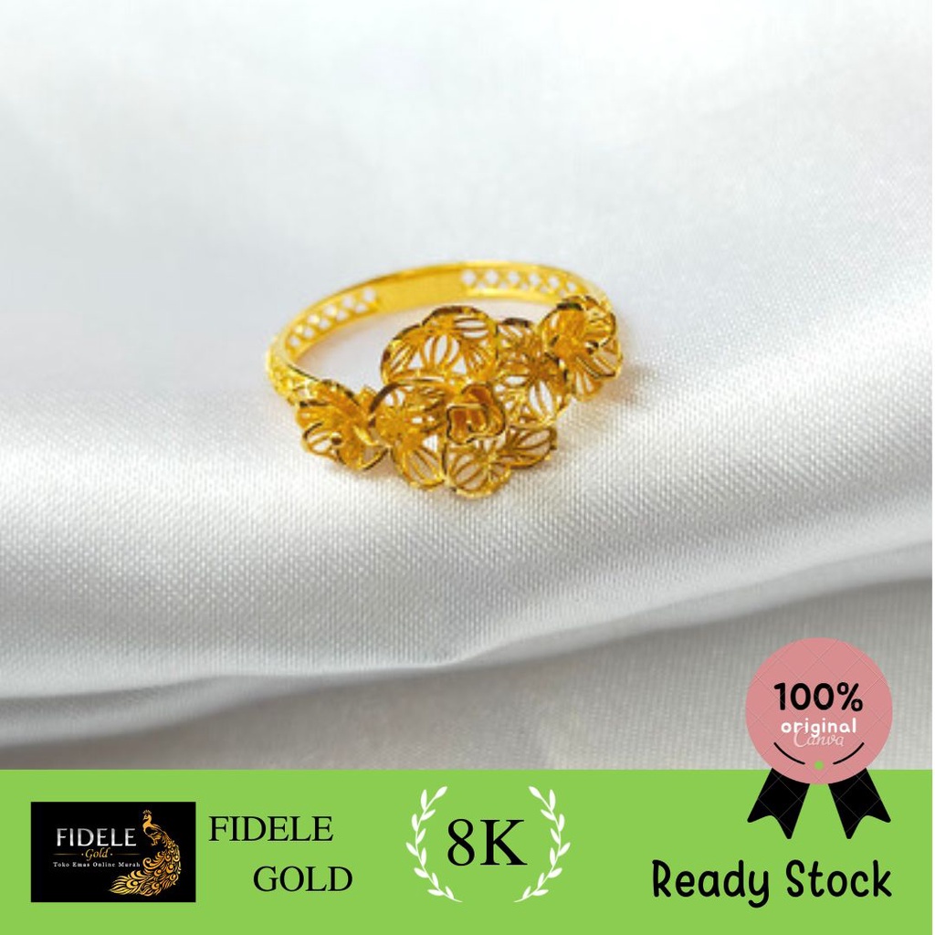 Cincin Kendari Imut Simple Edelweiss Emas Ubs 375