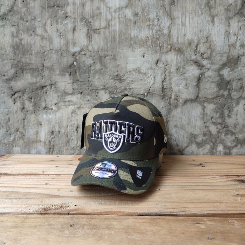 Topi Baseball Raiders Logo & Tulisan Camo