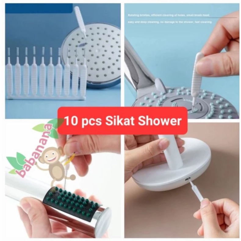 10pcs Sikat Shower Brush Pembersih Cleaner Charger Headset