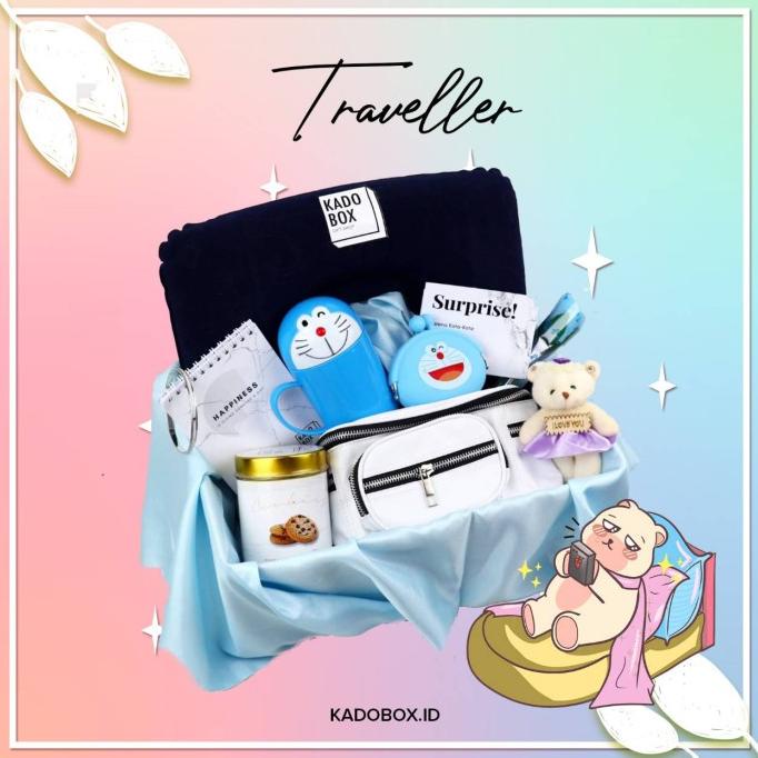 Hadiah Ultah Wanita - Parsel Kado Kadobox Traveller Hampers Cewe