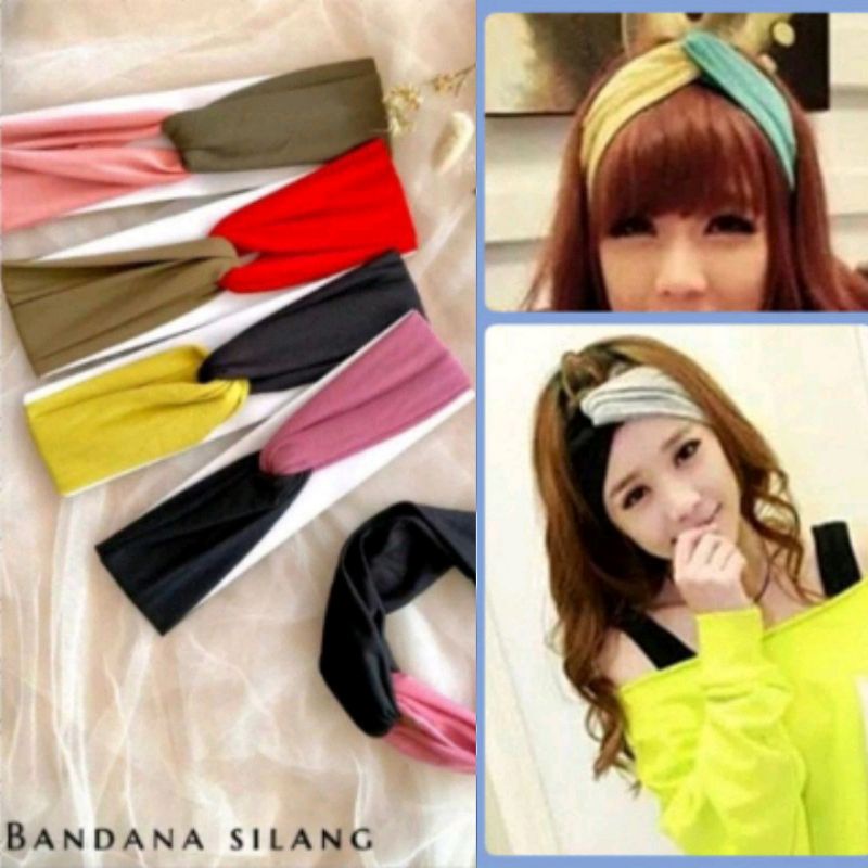 Bandana Bando Silang 2 warna