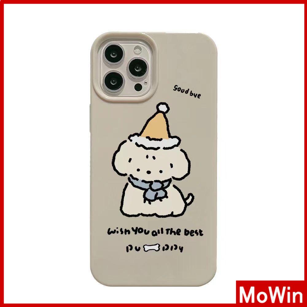 For iPhone 14 Pro Max iPhone Case Khaki Gray TPU Soft Case Shockproof Protection Camera Puppy Cute Style Compatible For iPhone 13 Pro max 12 Pro Max 11 Pro Max xr xs Max 7Plus 7 8