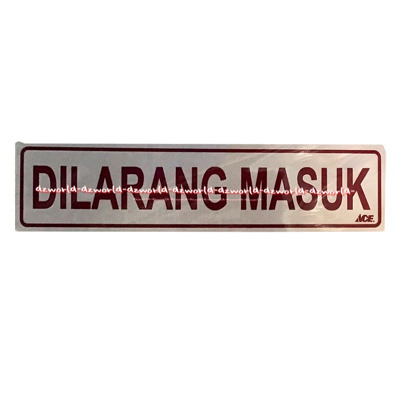 Stiker DIlarang Masuk Sticker No Entry Mudah Diaplikasikan Pada Kaca Metal Atau Plastik No Entry Dinding Anodized Stickers Label Labels Bahan Akrilik Silver