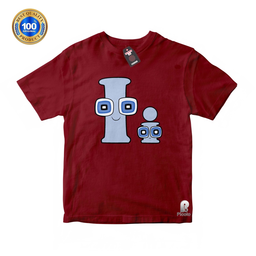 BAJU ANAK KAOS ATASAN ANAKHURUF I ALPHABET LORE UNISEX Bahan COTTUN (FREE NAMA)