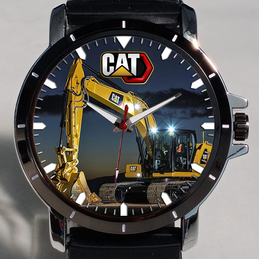 Jam Tangan Pria Keren Caterpillar / Jam Tangan Custom Caterpillar Ekscavator