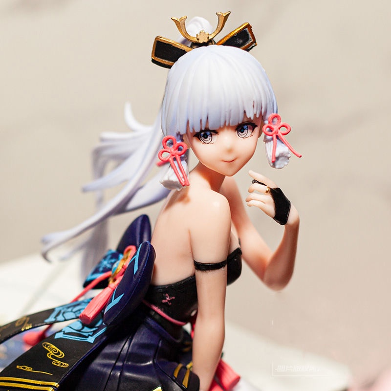 Genshin Impact Figure Goddess Kamisato Ayaka Game Dua Dimensi 20cm Action Figure Kipas Model Koleksi