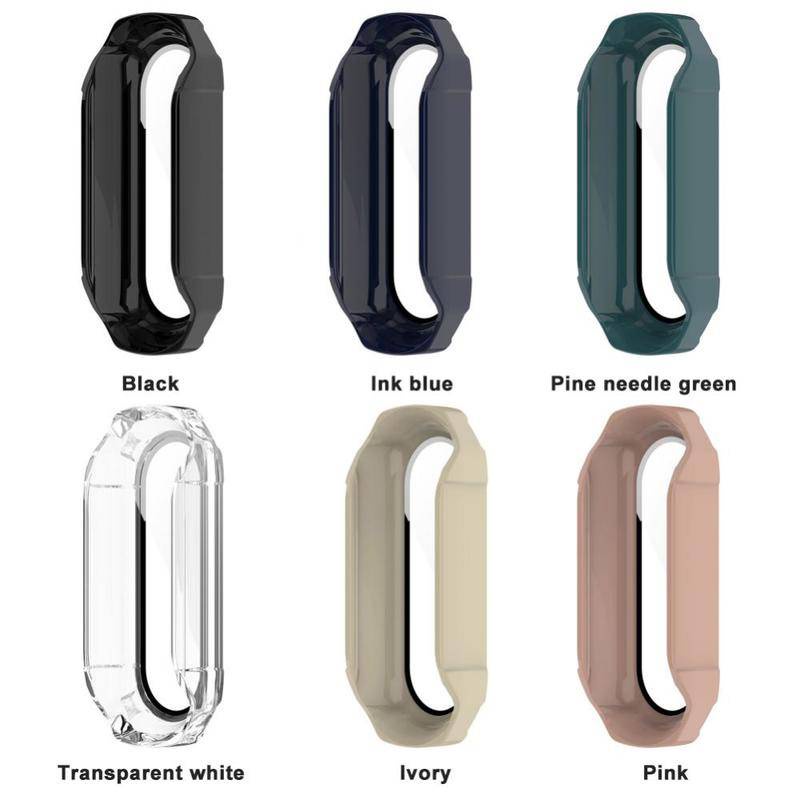 Untuk Xiaomi Mi Band6 Mi 5 4kotak Pelindung Jam Tangan PC+Tempered Film Terintegrasi Watch Case Elektronik Pintar Elektronik Pintar