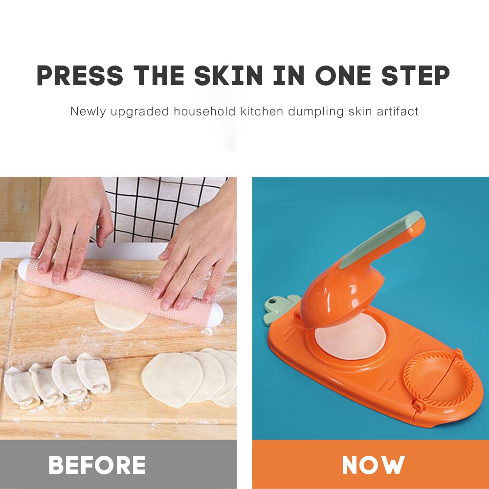 2in1 Dumpling Maker, Dumpling Skin Maker Cetakan Pangsit Adonan Pangsit Manual Press Wrapper Artefak Baru Diy Dumpling Maker Mesin Pembuat Empanada Untuk Alat Pembuat Pangsit