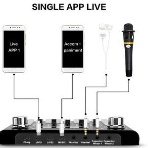 Sangat Nyaman.. F9 Live Soundcard Bluetooth Audio Mixer Set Amplifier Live Broadcast Recording Karao