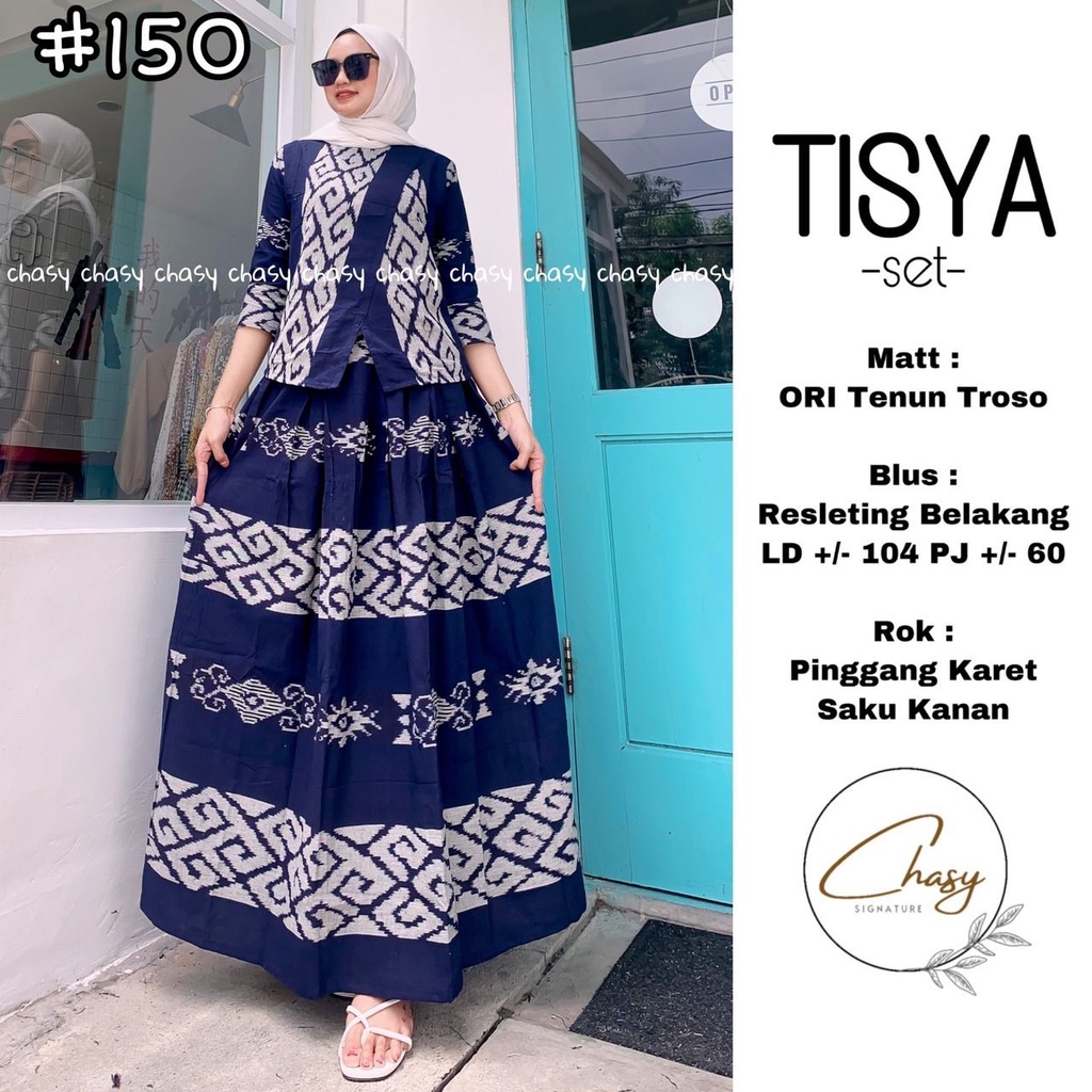TISYA SET PAKAIAN SETELAN TRADISIONAL BY CHASY BAHAN TENUN