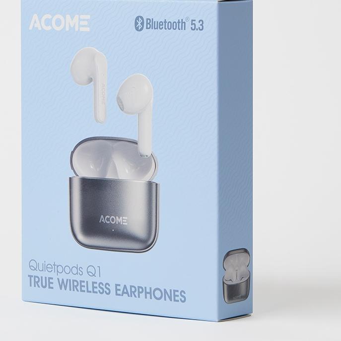 ■»► Acome Headset Earphone Bluetooth TWS 5.3 ENC Call Noise Reduction 3,5 Gram Ultra Light - Garansi