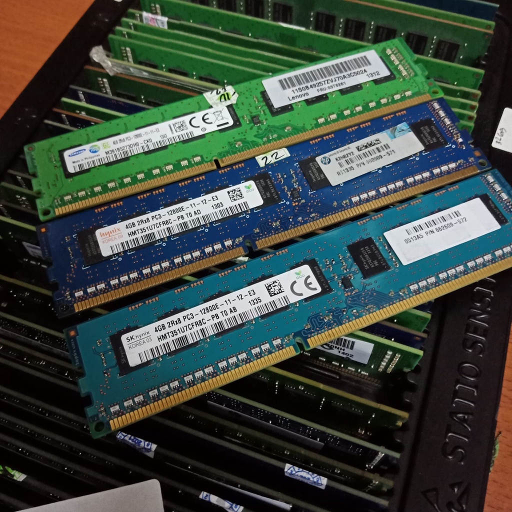 MEMORY RAM SERVER ECC UDIMM DDR3 2RX8 4GB PC3-10600E/pc3L-12800E/khusus buat pc server WORKSTATION  XEON DELL/HP/IBM