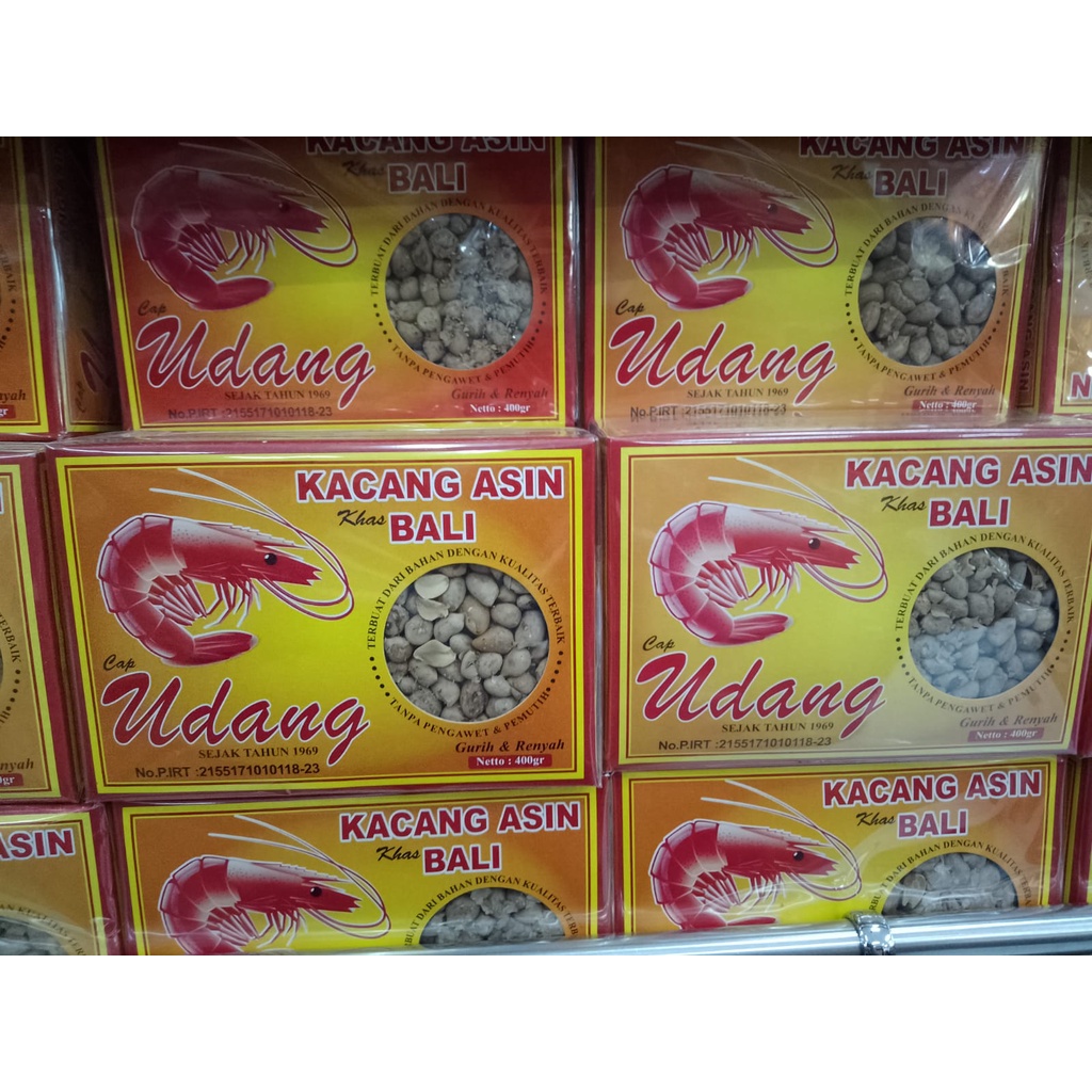 KACANG ASIN CAP UDANG 400GR KHAS BALI HALAL GURIH &amp; RENYAH