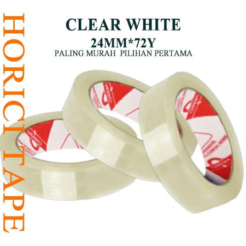 

COD Joy Mart Horici 24mm 12mm Bening perekat horici isolasi Lakban bening ukuran 24mm 12mm