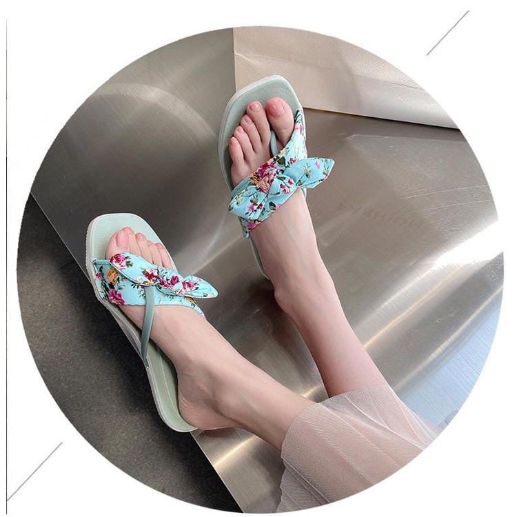 ❀ Chingu ❀ SA025 Sandal Bunga Wanita Sendal Slop Wanita Sandal Fashion Wanita Murah Sandal Cewek