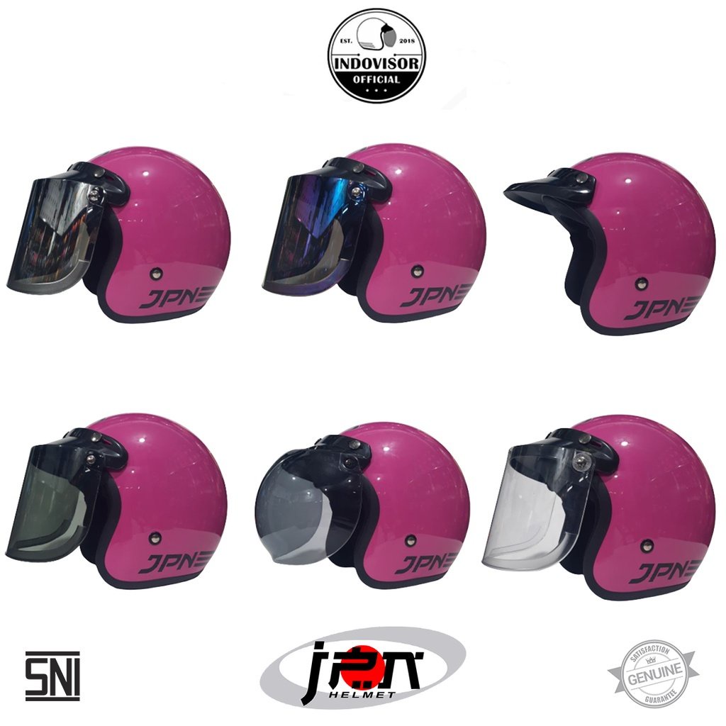 Helm JPN Warna Pink Magenta Glossy