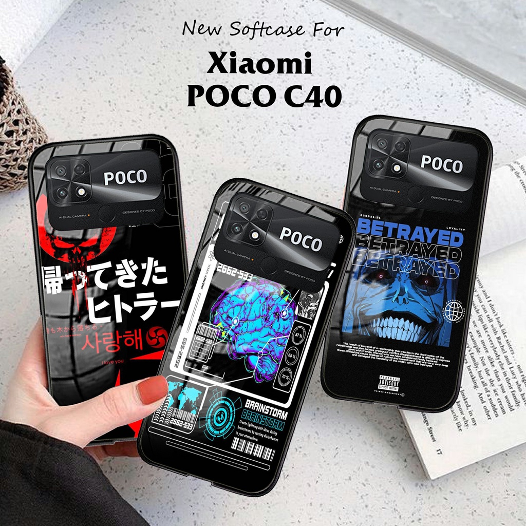 Softcase POCO C40 - Case POCO C40 TERBARU [307H] - Softcase Kaca Poco C40 - Casing Poco C40 - poco c