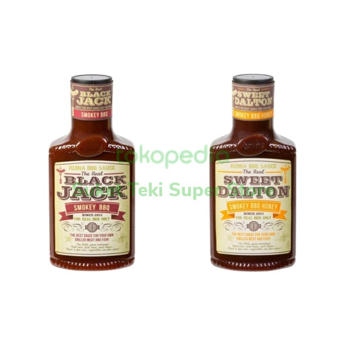 

Remia BBQ Steak Sauce Black Jack / Sweet Dalton Barbeque Honey 450ml