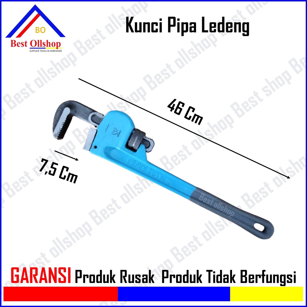 Kunci Pipa 12&quot; inch ~ 18&quot; inch / Adjustable Pipe Wrench / Kunci Pipa Ledeng Heavyduty 18 Inch