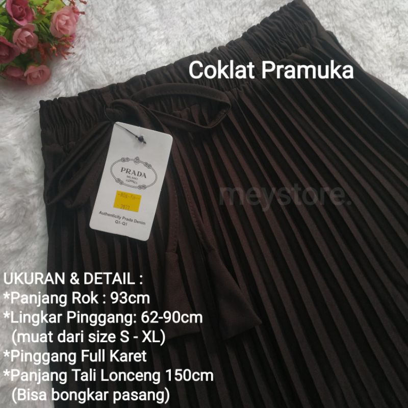 Rok Plisket Prada Premium warna baru Termurah Bisa Cod